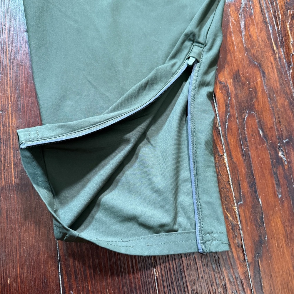 VRST Pants Mens 2XL Green Jogger Ankle Zip Mixed Media Athleisure Drawstring - Picture 6 of 12